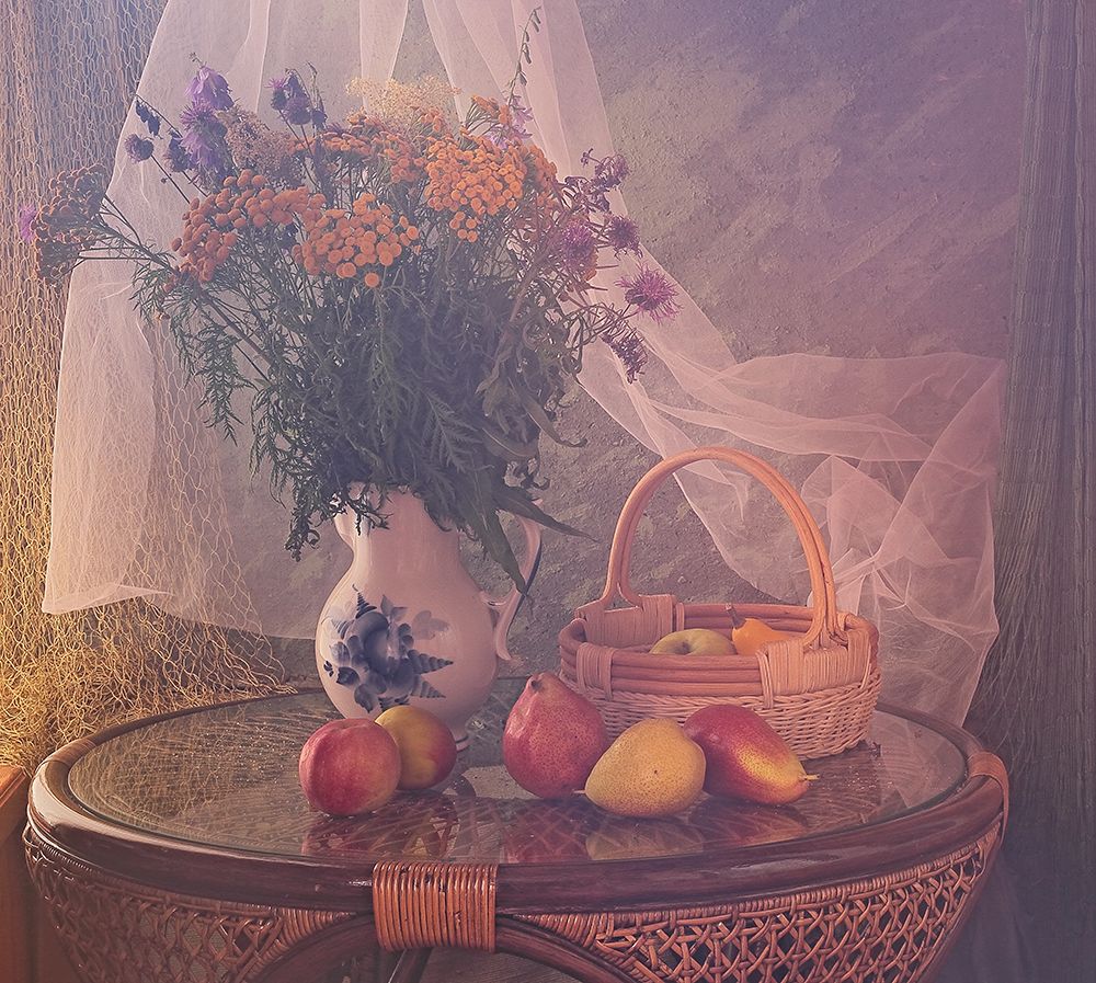 still life with pears art print by UstinaGreen for $57.95 CAD