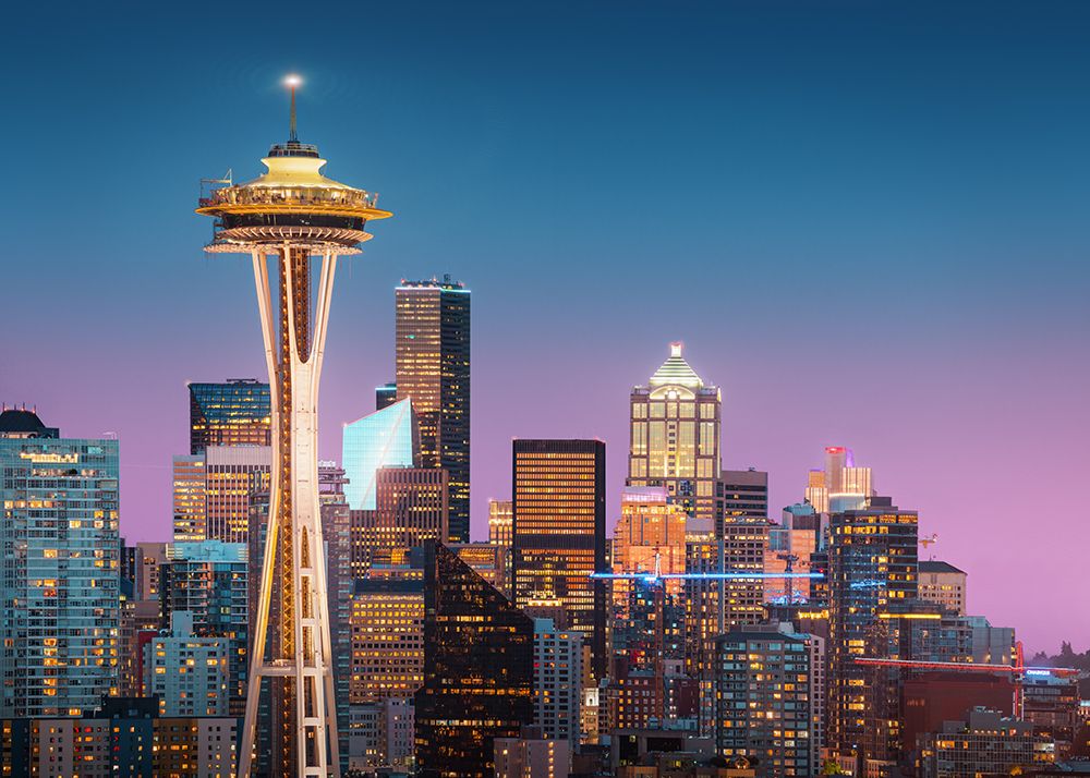 Pink Seattle. art print by Juan Pablo De for $57.95 CAD