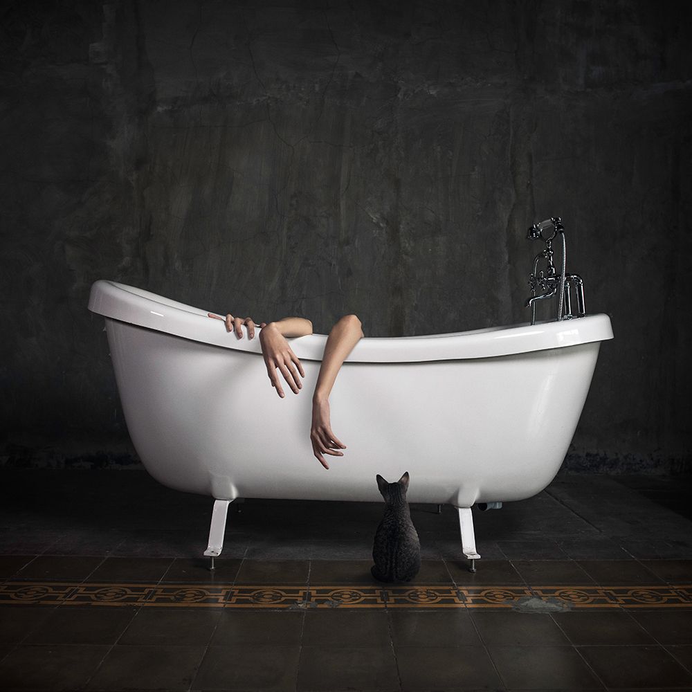 Bathroom Stories I art print by Hardibudi for $57.95 CAD
