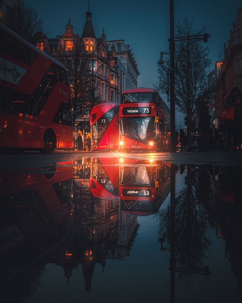 London Night Reflections art print by David George for $57.95 CAD