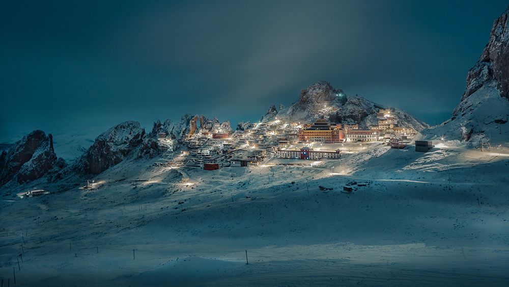 Himalayan Winter Glow art print by Qiye for $57.95 CAD
