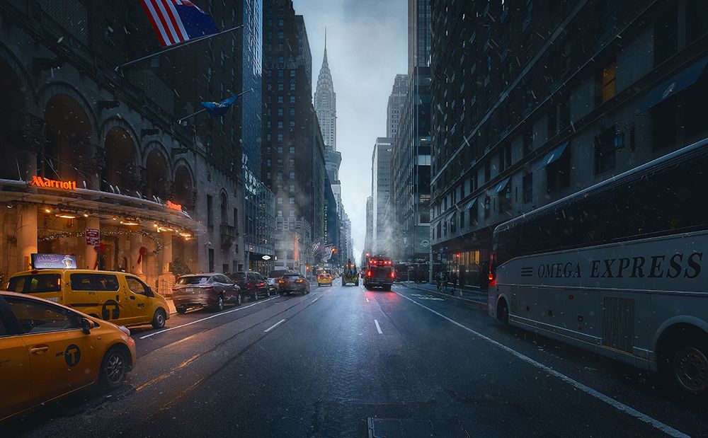 Good Morning Ny art print by Javier De La for $57.95 CAD