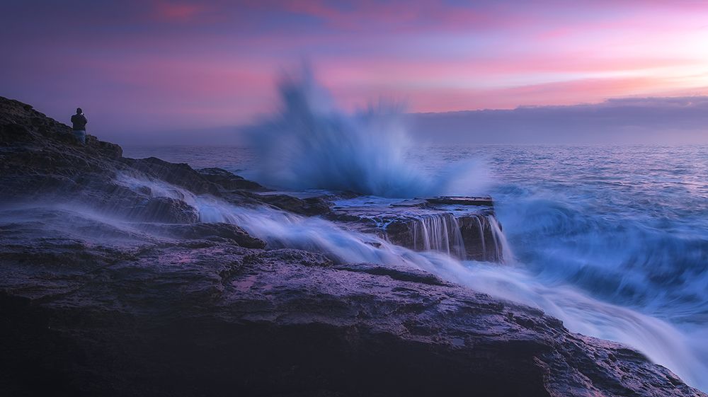 SHOOTING BLUE WAVES art print by Paolo Lazzarotti for $57.95 CAD