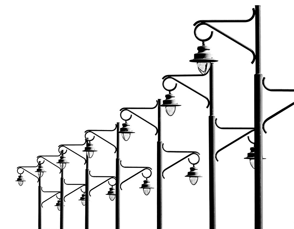Lampposts art print by Adolfo Urrutia for $57.95 CAD