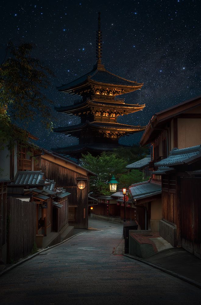 Kyoto Night art print by Richard Vandewalle for $57.95 CAD