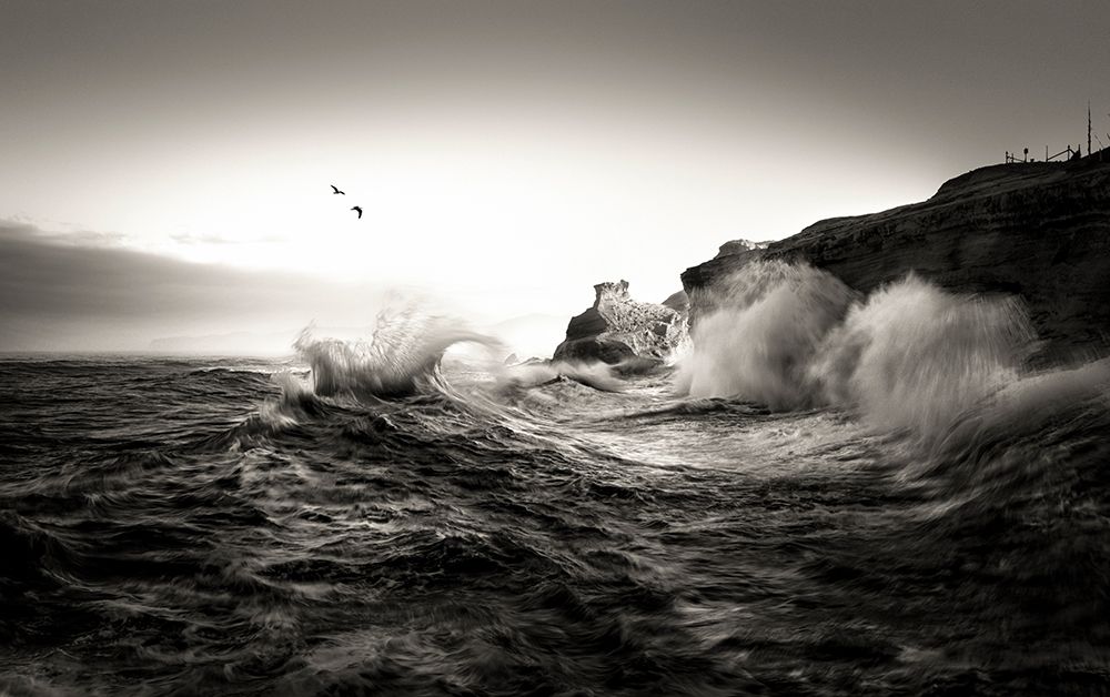 Waves art print by Larry Deng for $57.95 CAD