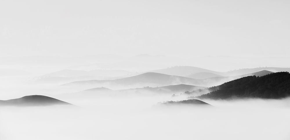 Misty Mountain Layers art print by Xiaoliang Guo for $57.95 CAD