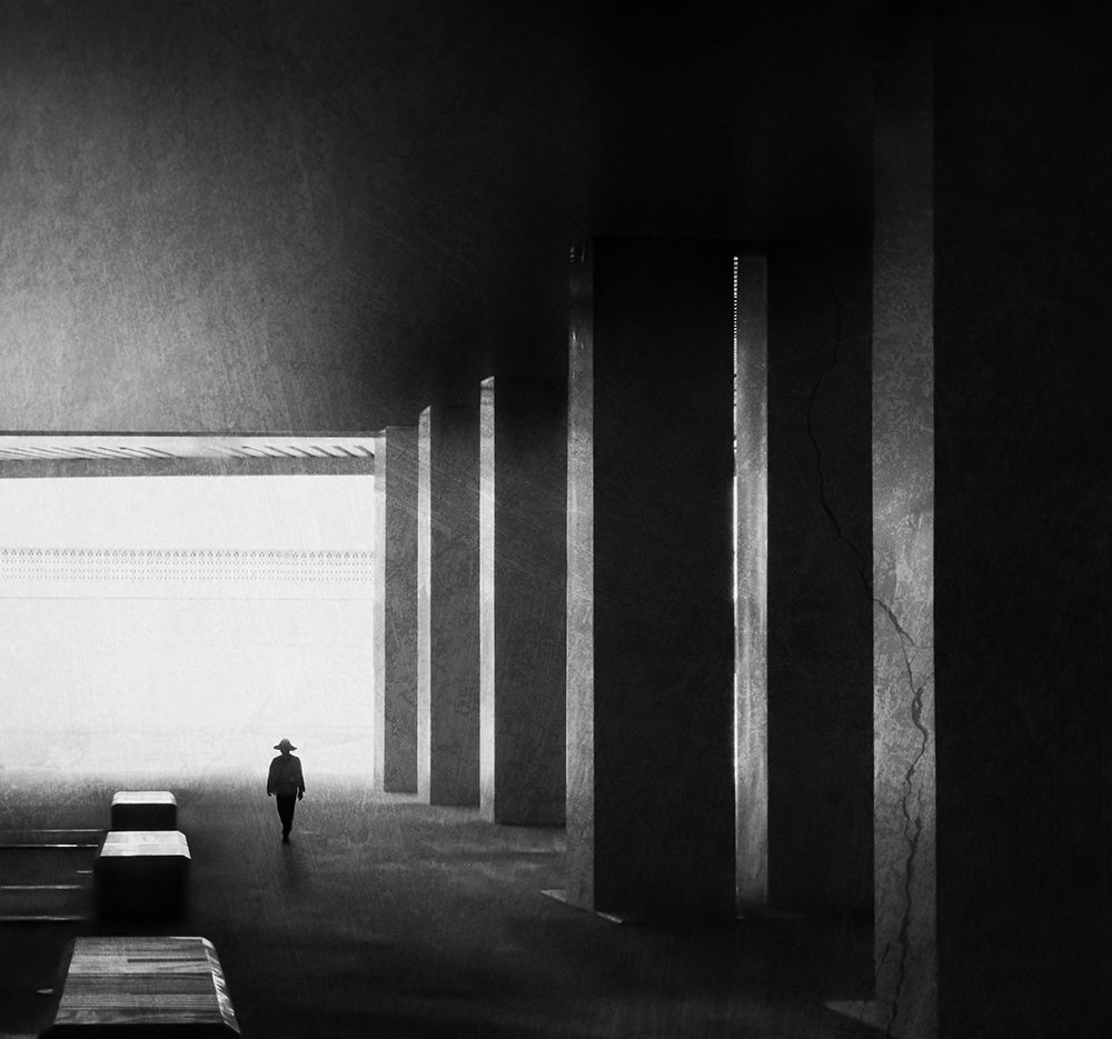 Solitary Walkway Light art print by Jack Huang for $57.95 CAD