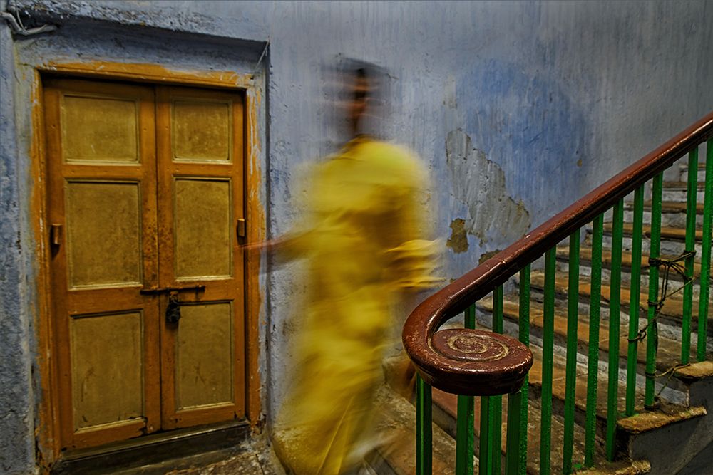 Man In Stair Case art print by Shaibal Nandi for $57.95 CAD