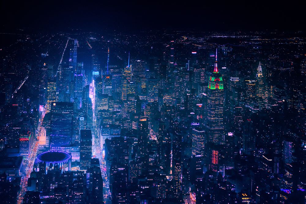 Nyc Neon Noir art print by Javier De La for $57.95 CAD
