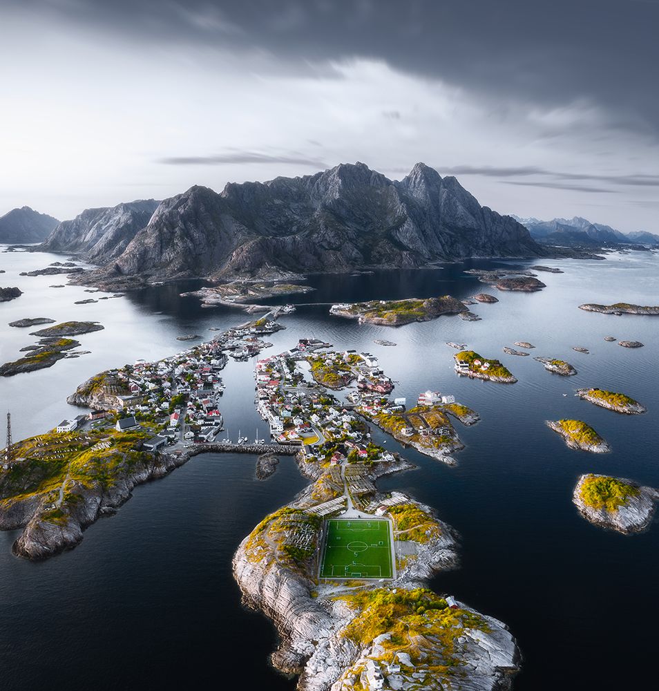 Football Stadium At The End Of The World art print by Ye for $57.95 CAD