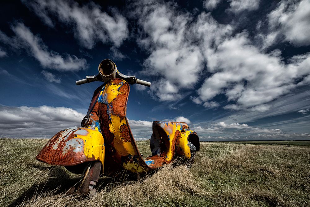 Yellow Scooter art print by Torsteinn H. Ingibergsson for $57.95 CAD