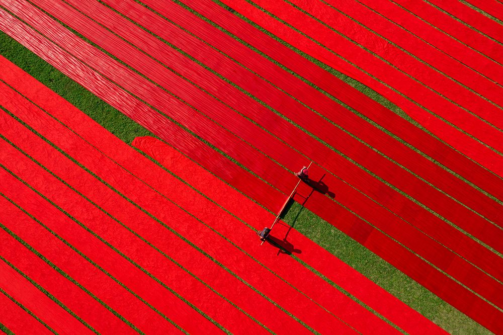 Drying fabrics art print by Azim Khan Ronnie for $57.95 CAD