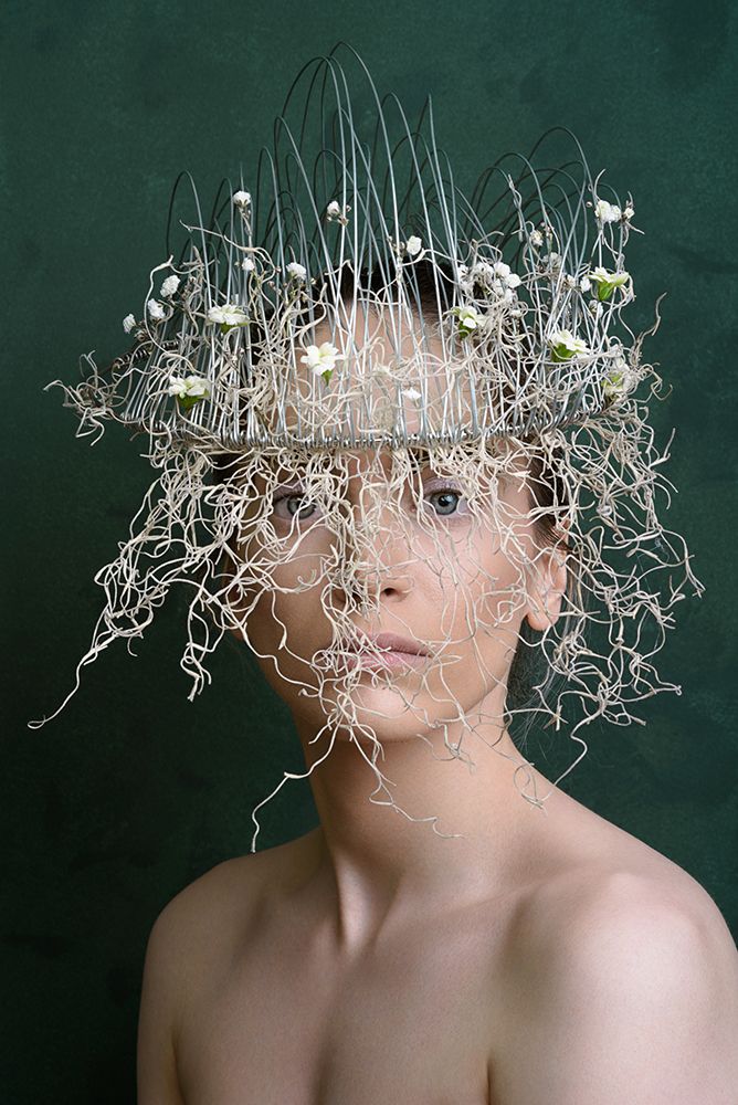 Ethereal Floral Crown Portrait art print by Peyman Naderi for $57.95 CAD