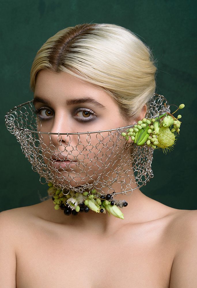 Floral Mesh Portrait art print by Peyman Naderi for $57.95 CAD