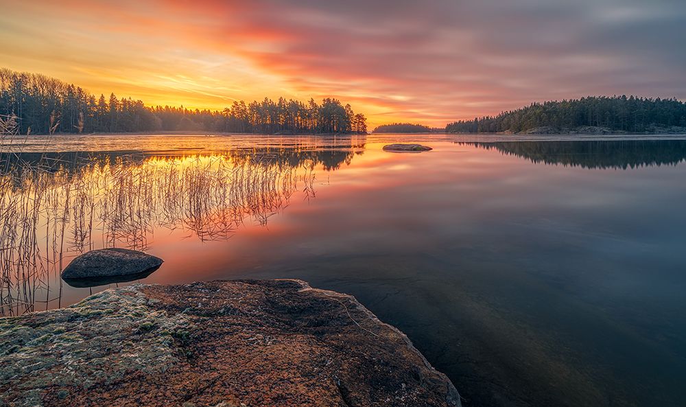 Vacttern Lake ,Before Sunrise -Sweden. art print by Anton Calpagiu for $57.95 CAD