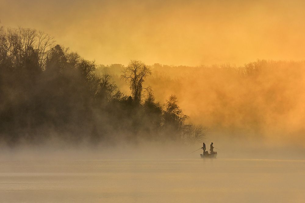 Morning fishing art print by Eric Zhang for $57.95 CAD