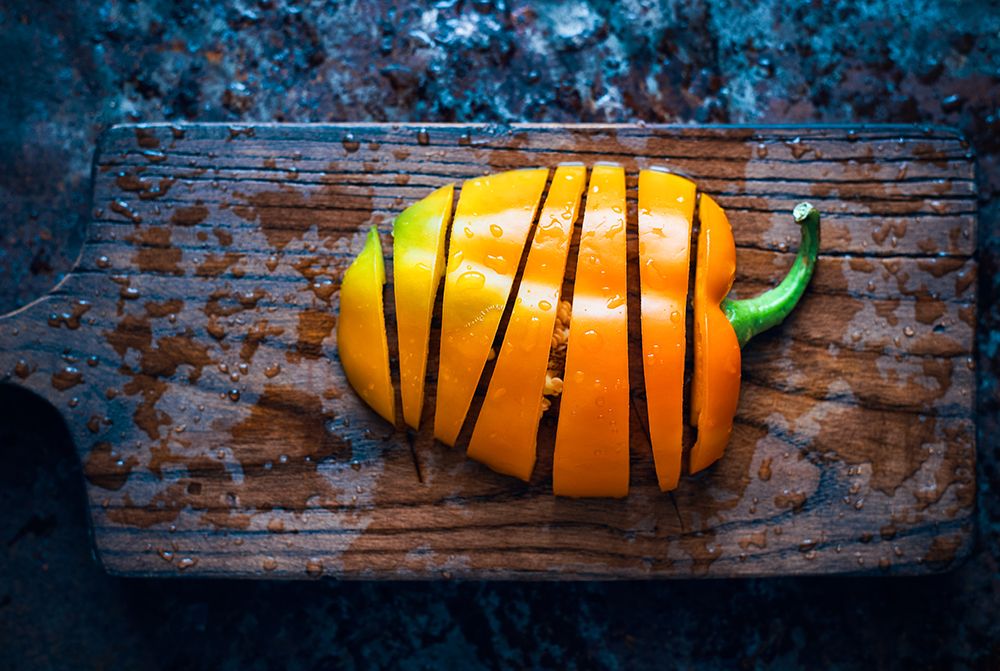 Vibrant Pepper Slices art print by Aleksandrova Karina for $57.95 CAD