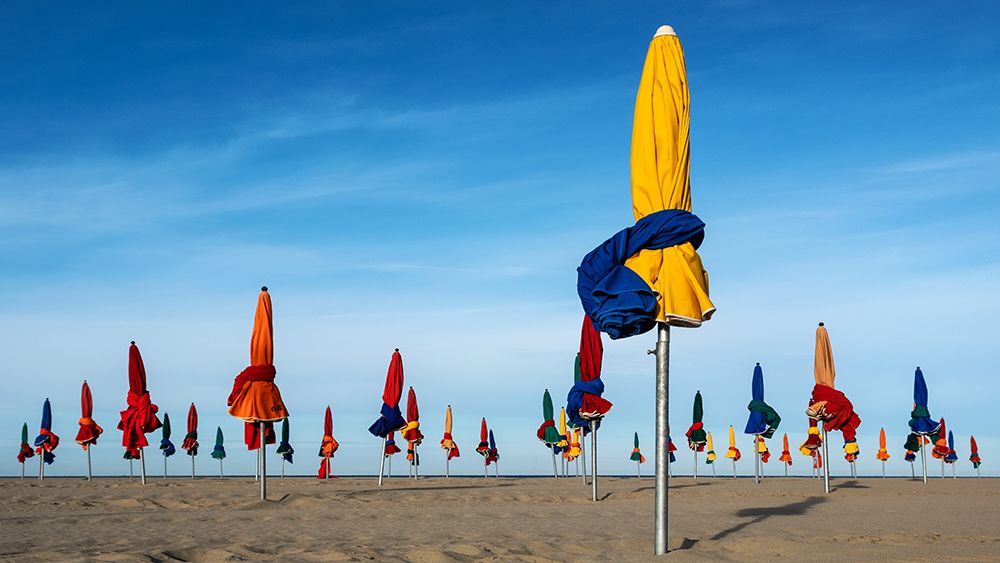 Les Parapluies De Deauville art print by Lus Joosten for $57.95 CAD