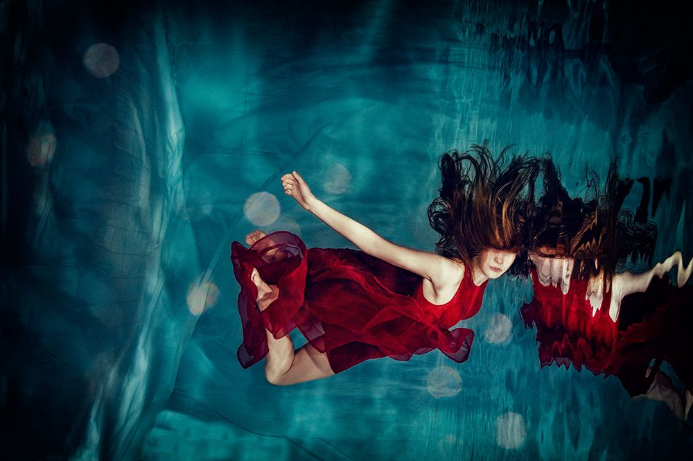 Red dress art print by Petr Kleiner for $57.95 CAD