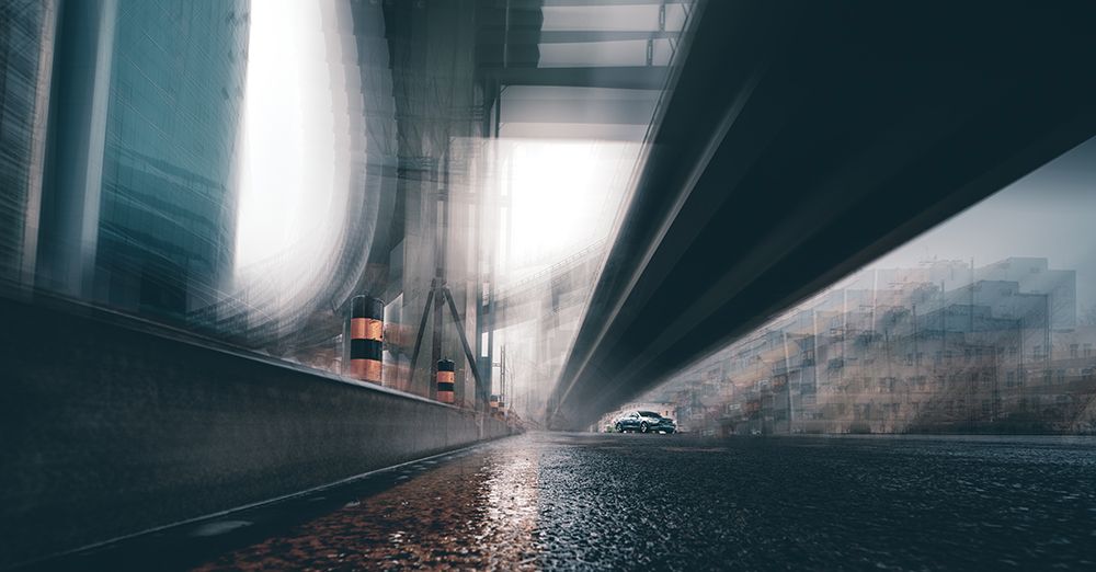 Unreal space  Under the bridge art print by baidongyun for $57.95 CAD