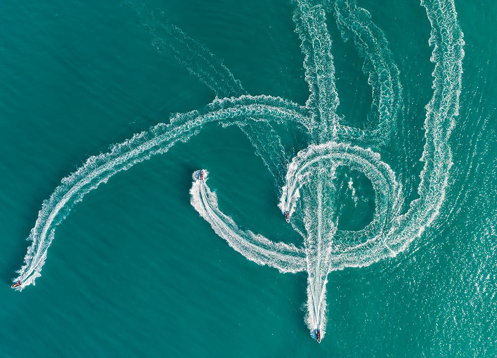 Speedboat Symphony art print by Ido Meirovich for $57.95 CAD