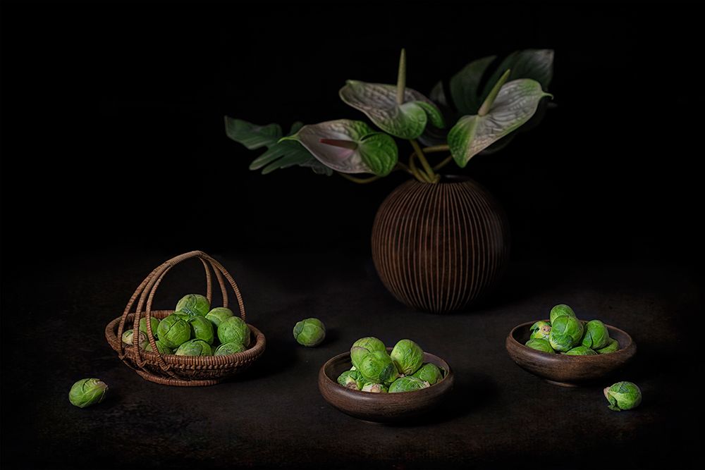 Still Life With Brussel Sprouts art print by Lydia Jacobs for $57.95 CAD