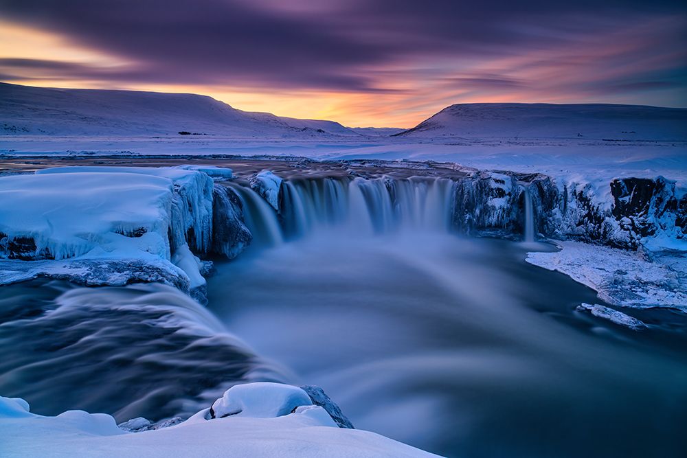 Wintry Waterfall art print by Luigi Ruoppolo for $57.95 CAD