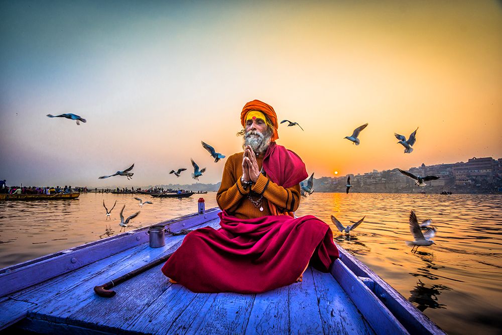 Pray of Sadhu art print by Saurabh Sirohiya for $57.95 CAD