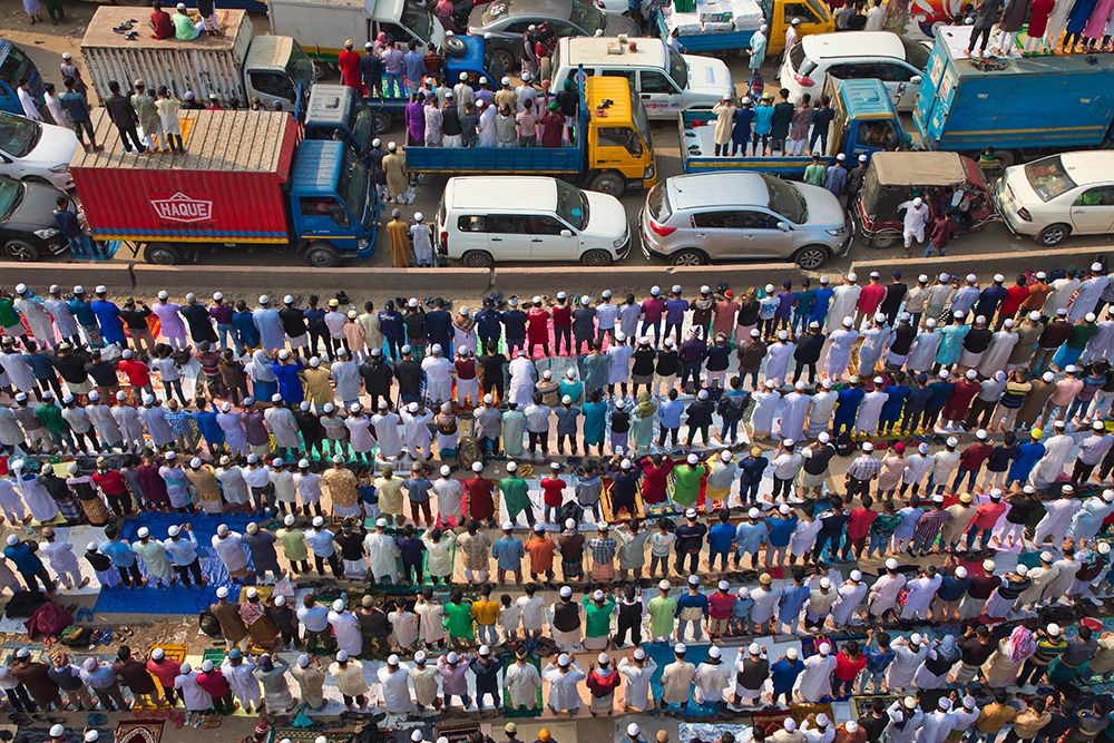 Traffic Standstill For Prayers art print by Azim Khan Ronnie for $57.95 CAD
