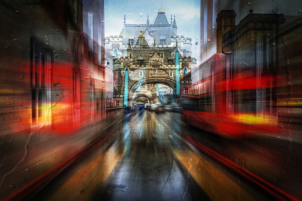 The Red Bus art print by Orkidea W. for $57.95 CAD