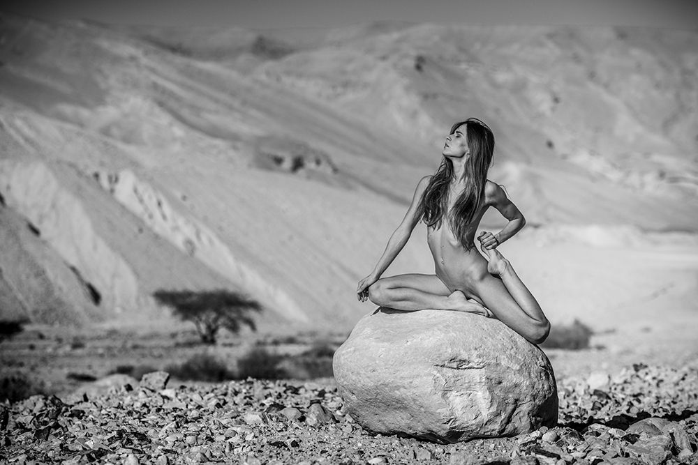 Desert Yoga art print by Ohad Falik for $57.95 CAD