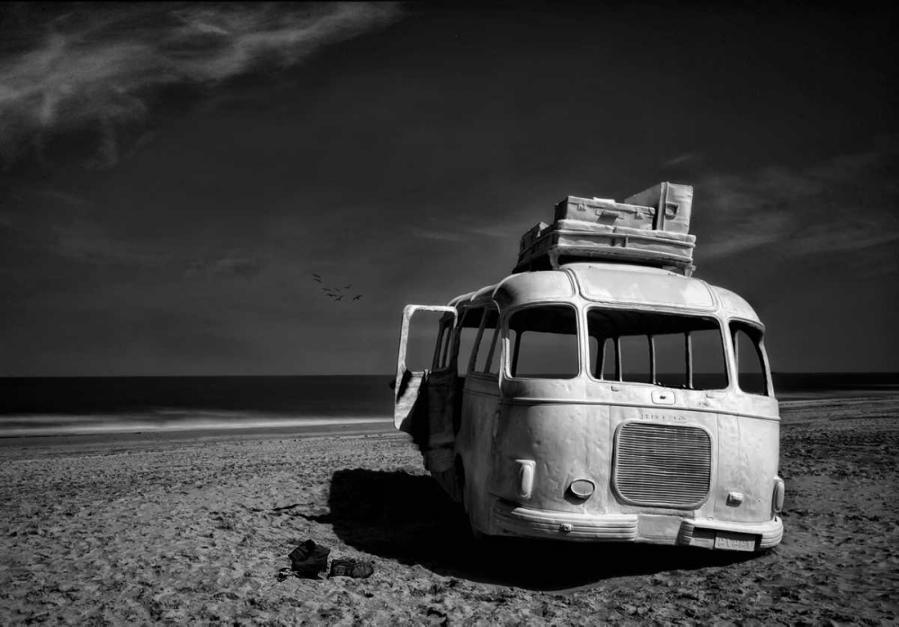 Beached Bus art print by Yvette Depaepe for $57.95 CAD