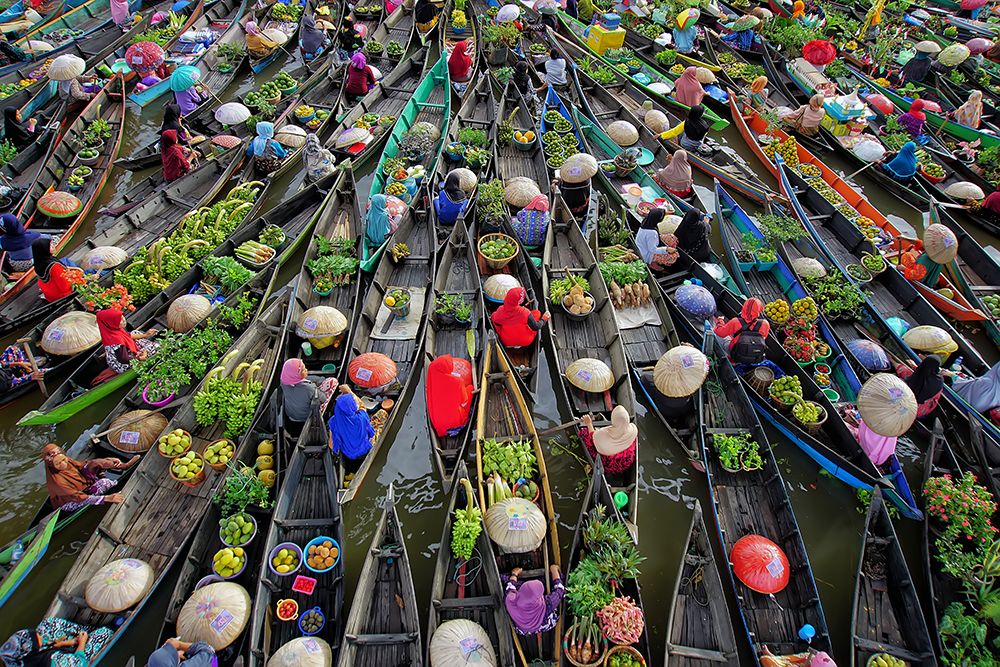 Lokbaintan Floating Market Festival art print by Fauzan Maududdin for $57.95 CAD