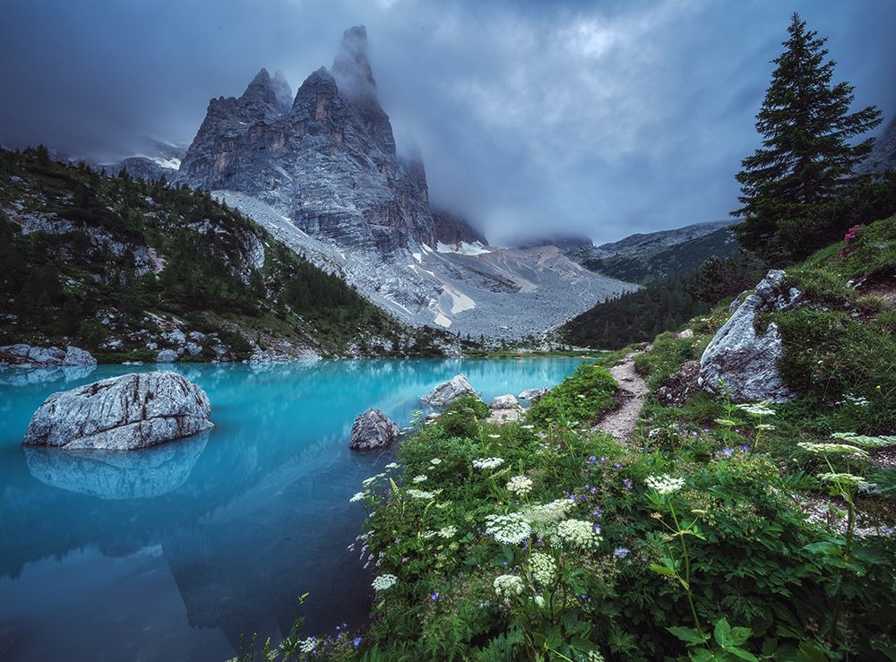 Veneto - Lago Di Sorapis Panorama art print by Jean Claude Castor for $57.95 CAD