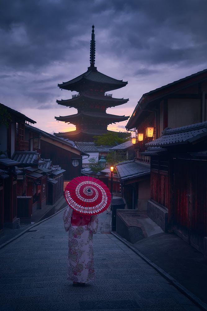 Walking Kyoto art print by Javier De La for $57.95 CAD