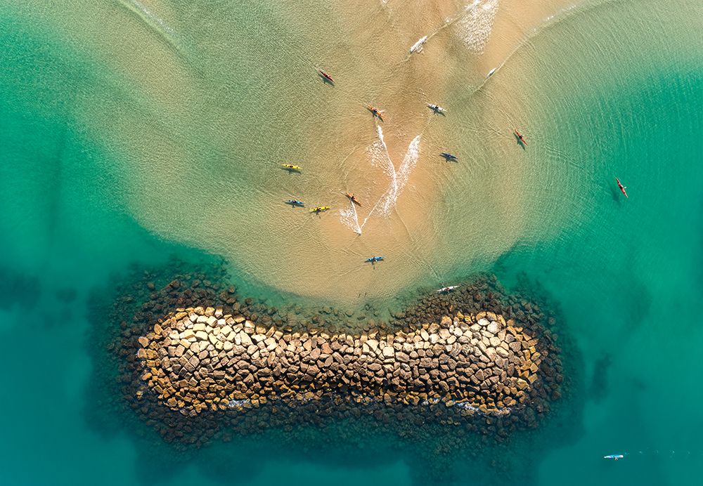 kayaks world art print by Ido Meirovich for $57.95 CAD