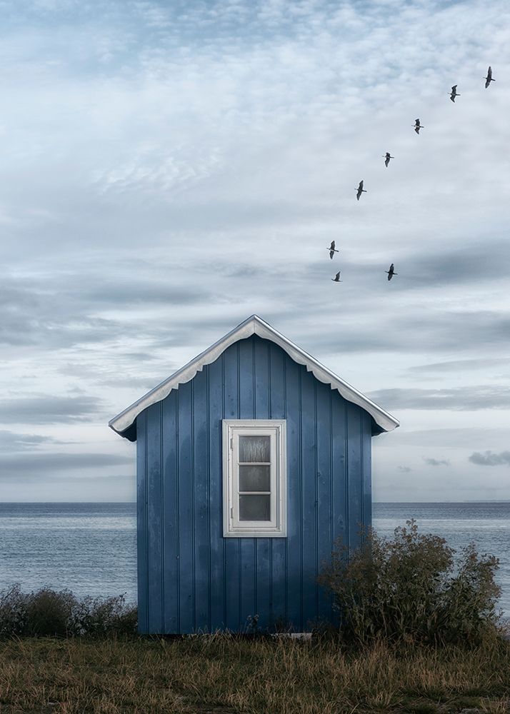 Beach Hut art print by Lotte Gronkjar for $57.95 CAD
