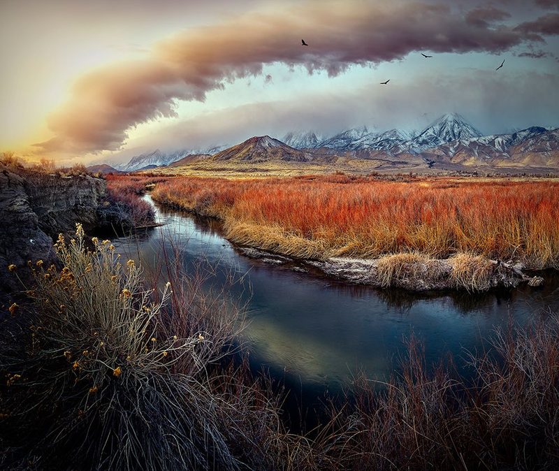 Owens River At Sunrise art print by Kirbyturnage for $57.95 CAD
