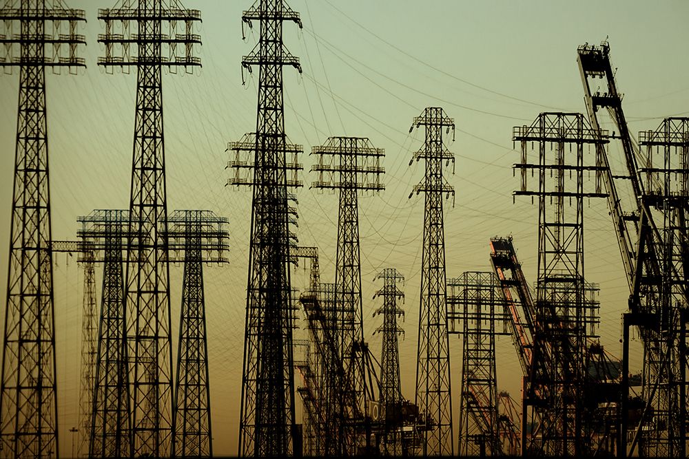 Electric Pylons art print by Bastian Kienitz for $57.95 CAD