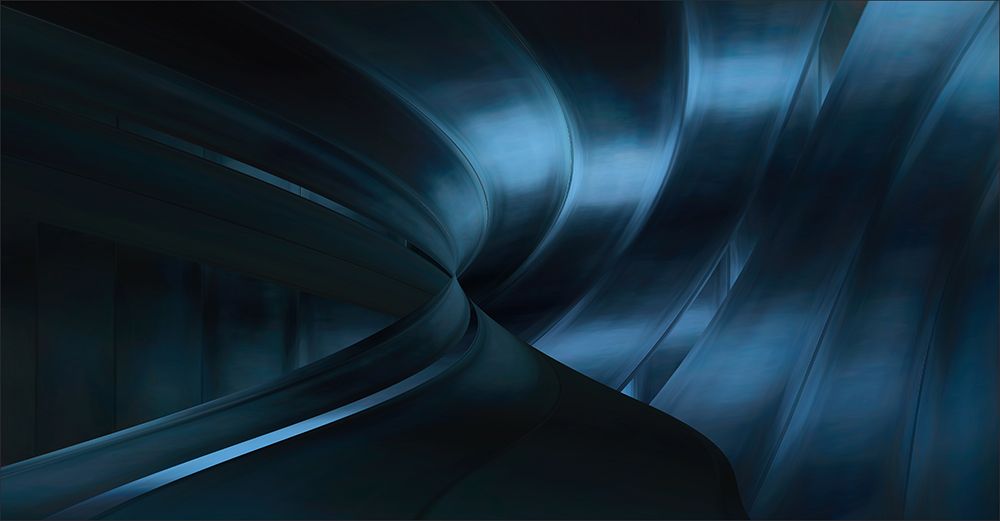 Blue Roller Coaster art print by Gilbert Claes for $57.95 CAD