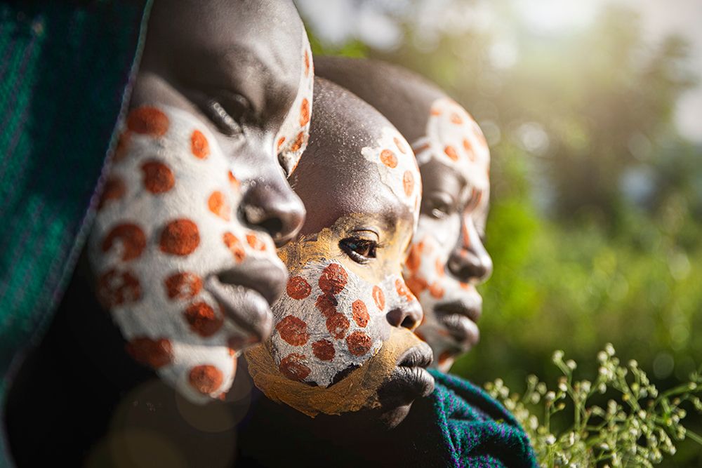 Three Surma,Ethiopia art print by Svetlin Yosifov for $57.95 CAD