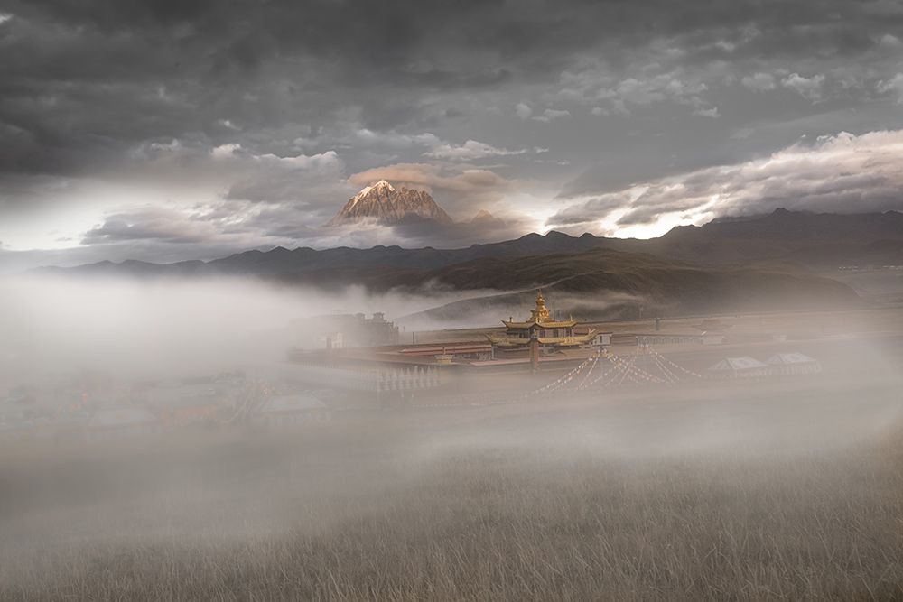 Muya Pagoda And Yala Snow Mountain art print by Simoon for $57.95 CAD