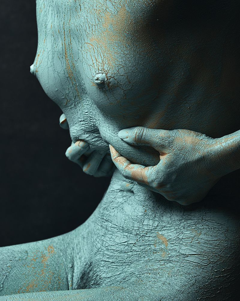 Cracked Blue Skin art print by Boris Belokonov for $57.95 CAD