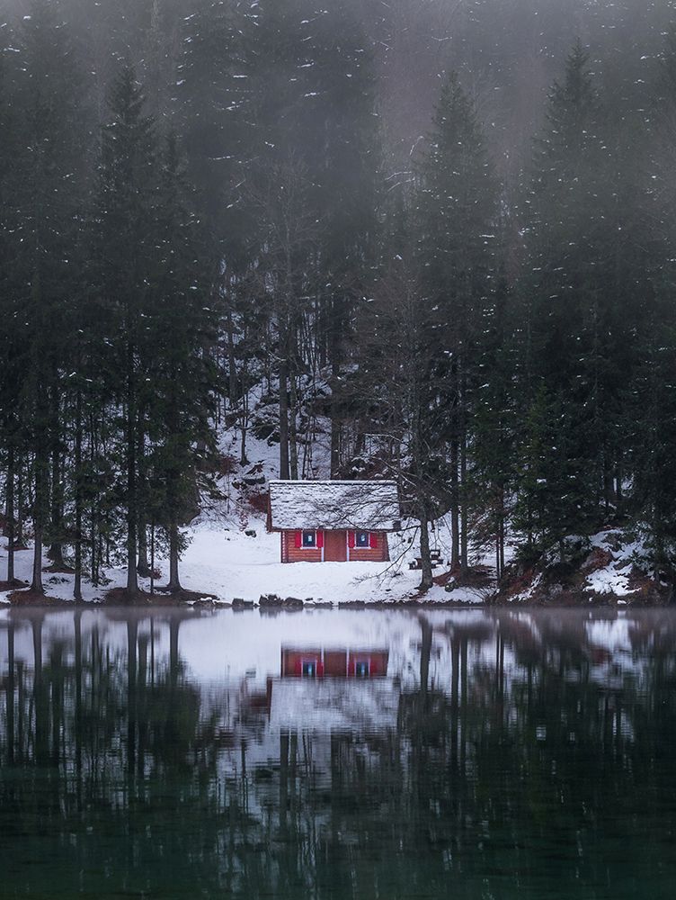 Cottage By The Lake art print by Ales Krivec for $57.95 CAD
