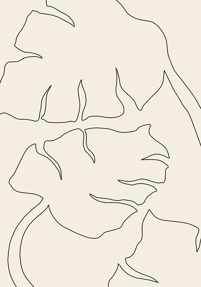 Monstera Outline art print by 1x Studio for $57.95 CAD