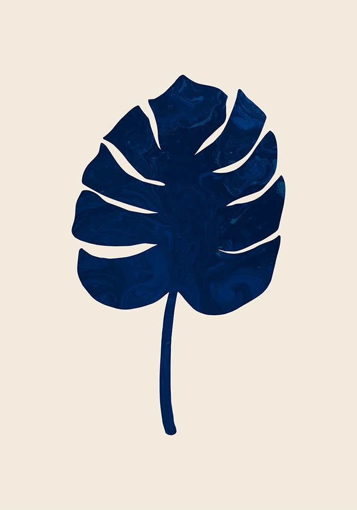 Monstera Marble Blue art print by 1x Studio for $57.95 CAD