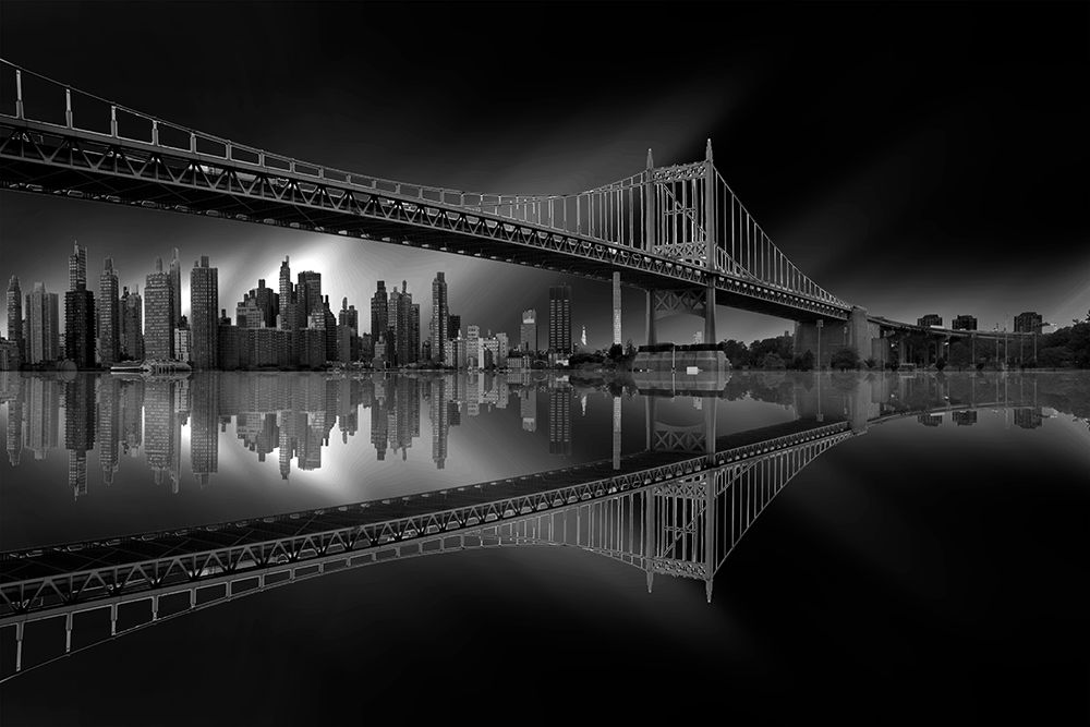 Night City Reflections art print by Ibrahim Nabeel for $57.95 CAD