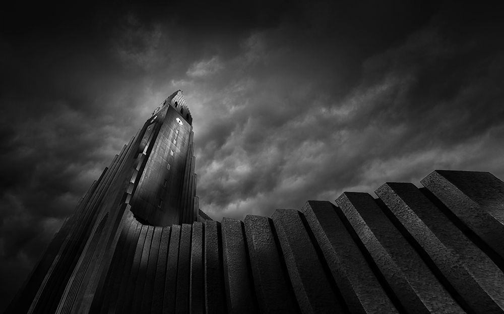 Geometric Church Spire art print by Larry Deng for $57.95 CAD