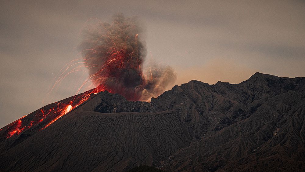 Volcano art print by Takumi Ikeda for $57.95 CAD